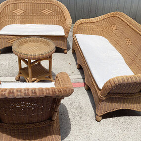 藤編桌椅子組 藤編桌椅子組